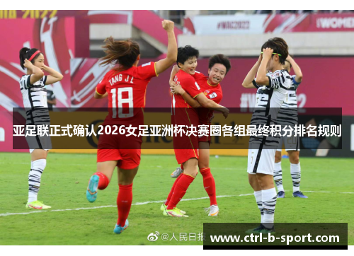 亚足联正式确认2026女足亚洲杯决赛圈各组最终积分排名规则
